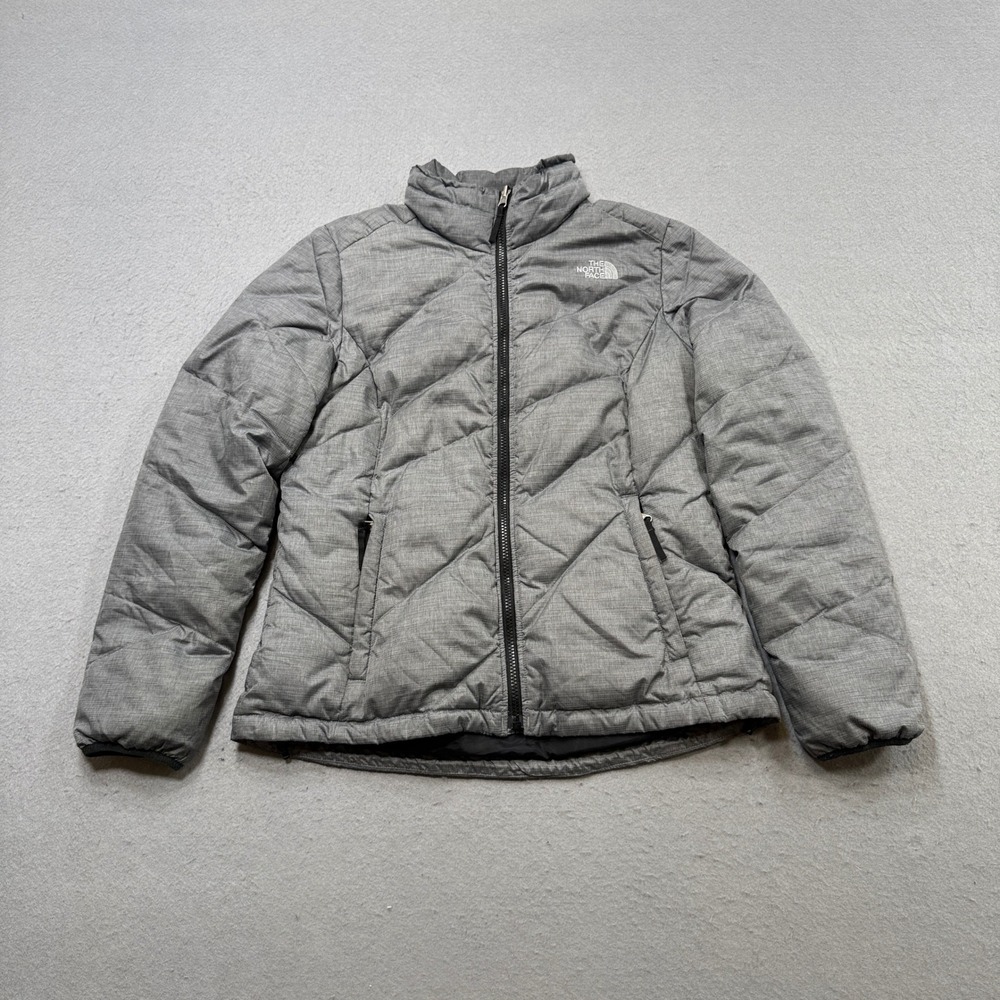 The North Face Puffer Jacket Women's M Gray Quilted Insulated Ripstop Gorpcore